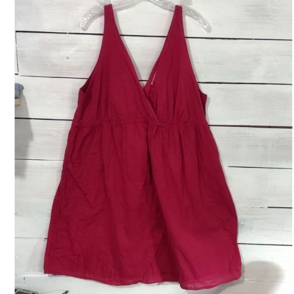 Old Navy Sleeveless V Neck A-Line Maroon Sundress